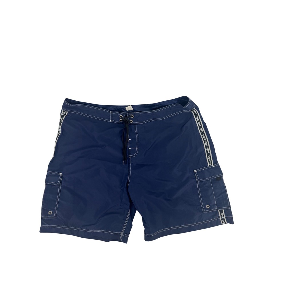 Pelagic Black Fin Shorts Mens 40 Navy Blue Board Shorts Fishing Cargo Style 201